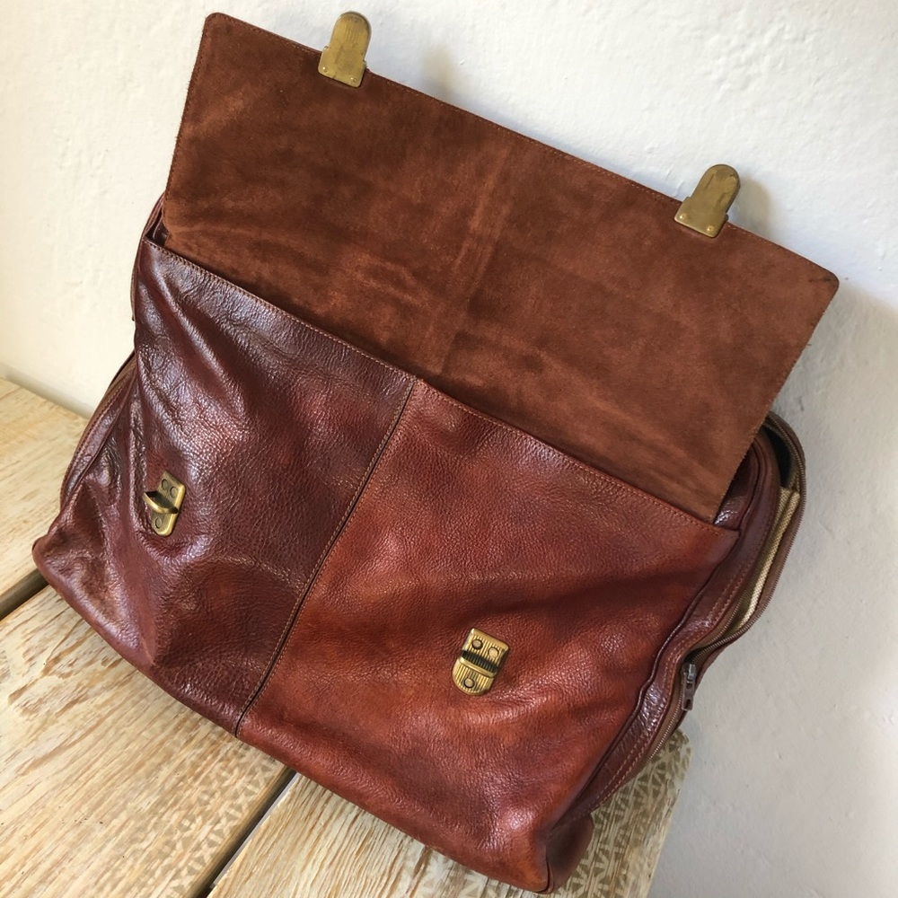 Bag, laptop bag, Vintage Picard, real leather - Picture 5 of 6